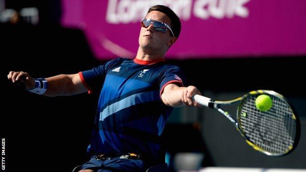 British wheelchair tennis player Gordon Reid