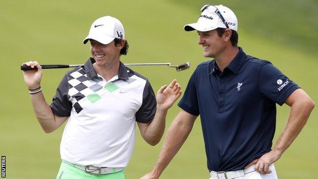 Rory McIlroy (left) and Justin Rose