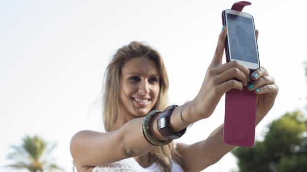 Woman taking a selfie