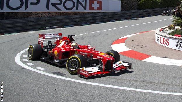 Fernando Alonso in the Ferrari