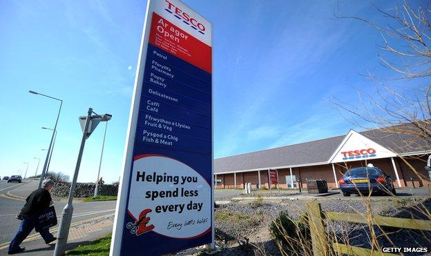 A Tesco store in Holyhead, Anglesey