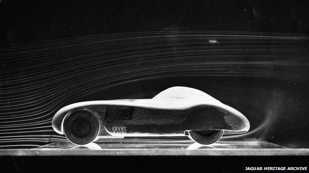 Jaguar in smoke tunnel