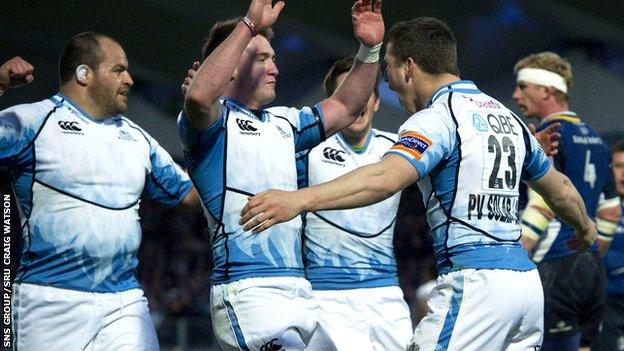 Glasgow will meet Toulon, Cardiff and Exeter