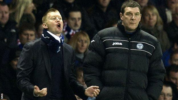 Steve Lomas and Tommy Wright (right) achieved success for St Johnstone