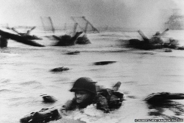 Landing of the American troops on Omaha Beach, Normandy, 6 June 1944