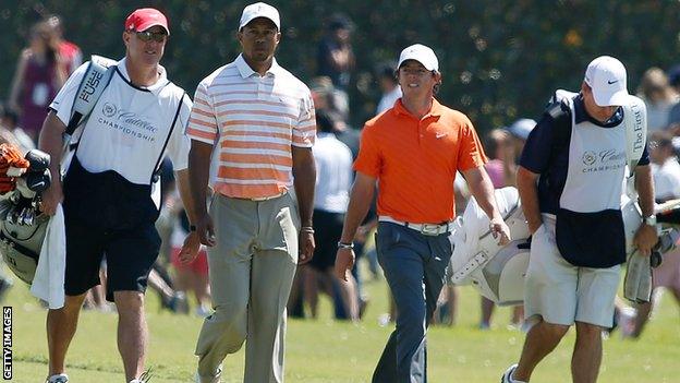 Tiger Woods and Rory McIlroy