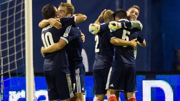 Scotland were 1-0 winners in Croatia