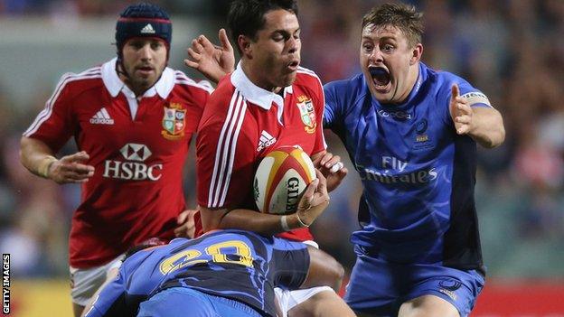 Sean Maitland in action for the Lions against Western Force