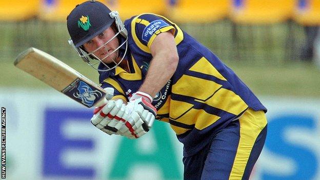 Christopher Cooke hits out for Glamorgan against the Unicorns