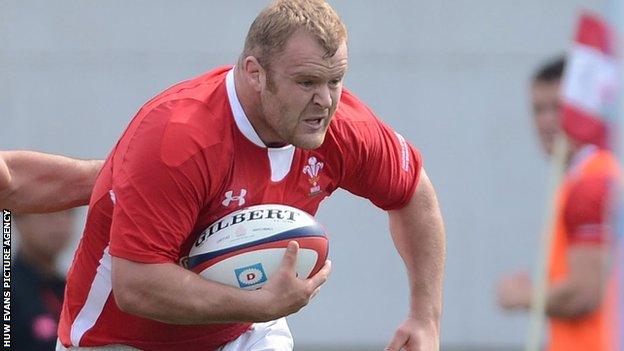 Scott Andrews in action for Wales against Japan