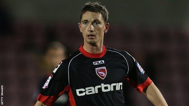 Gary McDonald in action for Morecambe