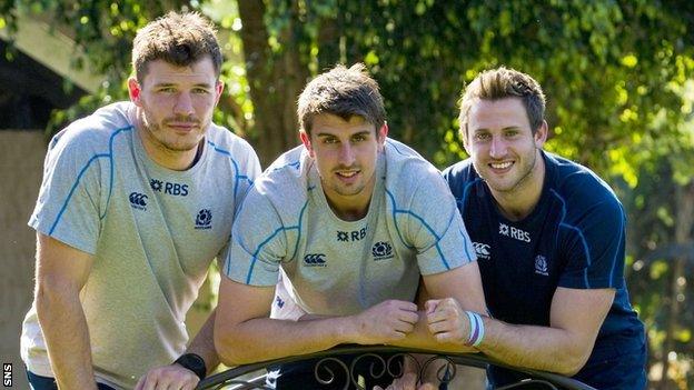 New Scotland caps Tim Swinson, Peter Murchie and Tommy Seymour