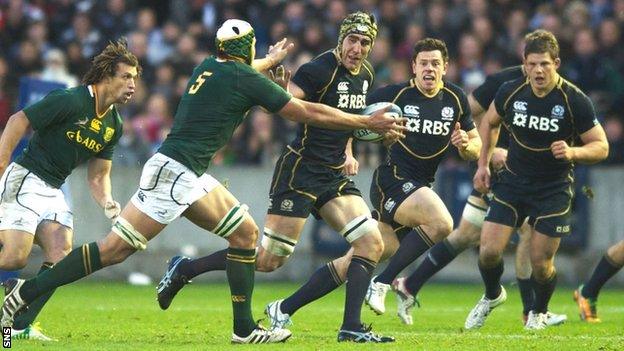 Scotland's Kelly Brown in action against South Africa in the 2012 autumn Test