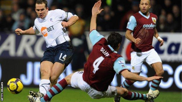 Burnley play Bolton at Turf Moor in January 2010