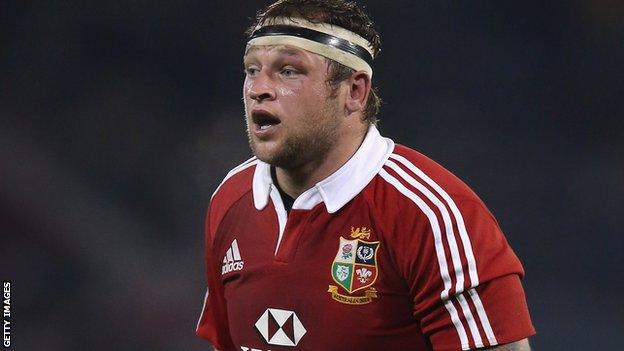 Scotland prop Ryan Grant in action for the Lions