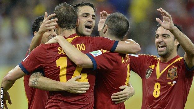 Spain celebrate