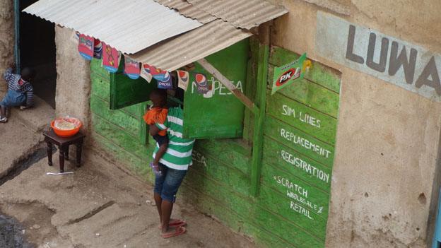 An Mpesa stall in Nairobi