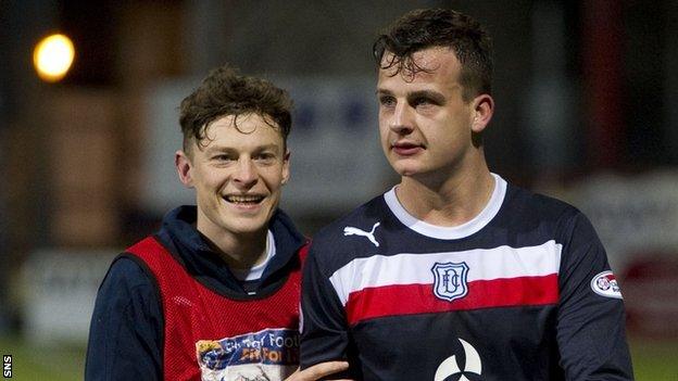 Dundee's Nicky Riley and Kyle Benedictus