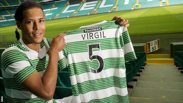 Celtic defender Virgil van Dijk