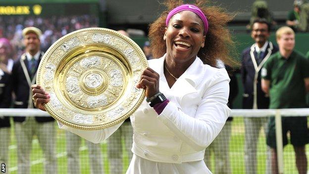 Wimbledon champion Serena Williams