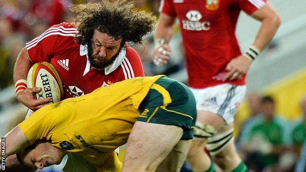 Adam Jones takes on the Wallabies