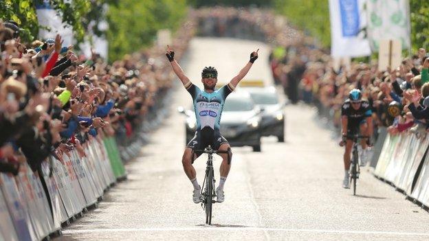 Mark Cavendish won the men's rave in Glasgow