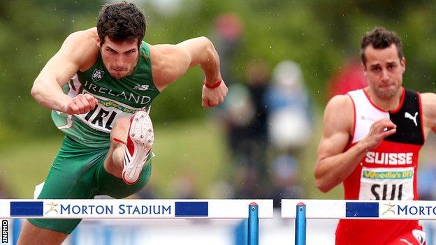 Ben Reynolds secured 10 points for Ireland in the 100 metres hurdles