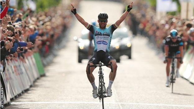 Mark Cavendish in Glasgow