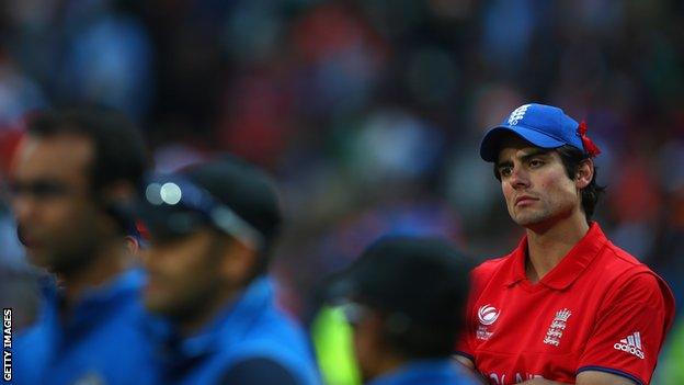 Disappointed England captain Alastair Cook