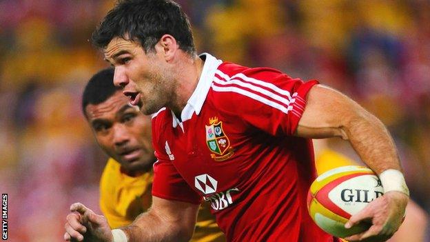 Mike Phillips in action for the Lions against Australia in the first Test match in Brisbane