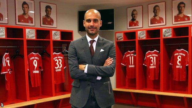 New Bayern Munich head coach Pep Guardiola