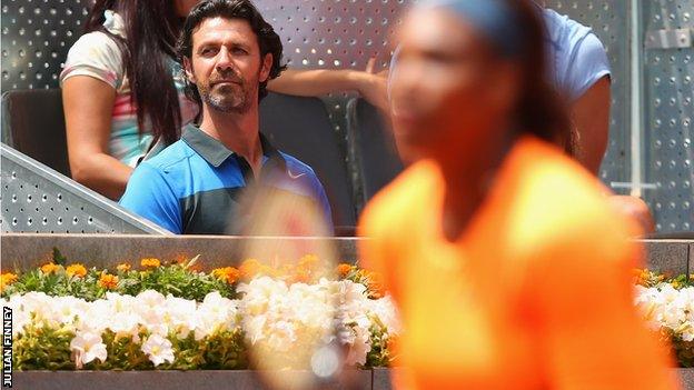 Serena Williams with Patrick Mouratoglou