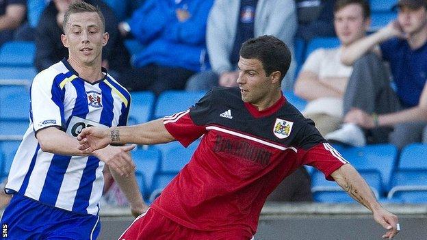 Richard Foster playing for Bristol City against Kilmarnock