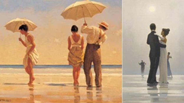 Vettriano works: Mad Dogs and Dance me to the end of Love