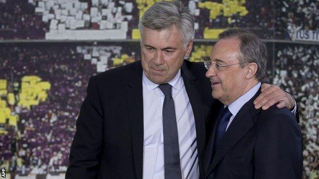 Carlo Ancelotti and Florentino Perez