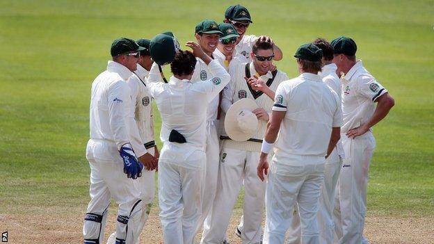 Australia players celebrate