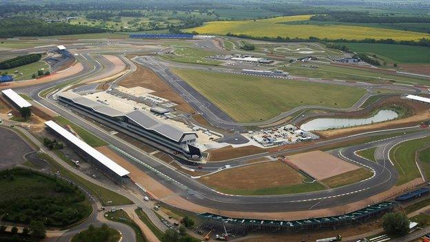 Silverstone F1 circuit