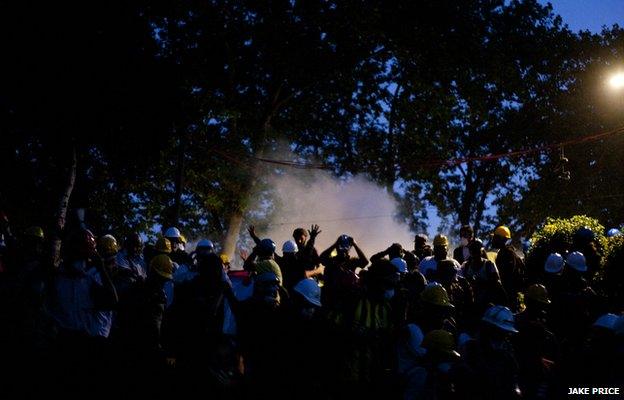 Protesters in Istanbul