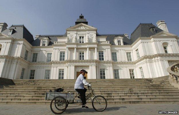 A replica of chateau Maisons-Laffitte on the outskirts of Beijing