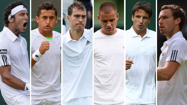 Juan Monaco, Nicolas Almagro, Jerzy Jerzy Janowicz, Tommy Robredo, Mikhail Youzhny and Ernests Gulbis