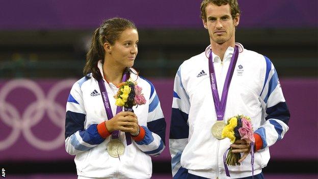 Britain's Laura Robson and Andy Murray