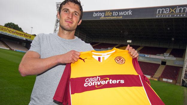 John Sutton with Motherwell shirt