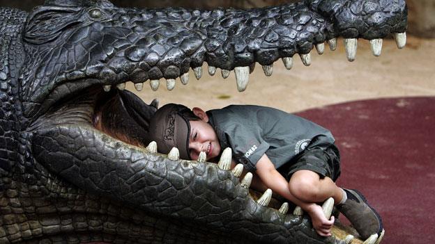 Child in crocodile