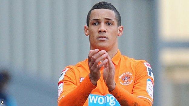 Blackpool midfielder Thomas Ince