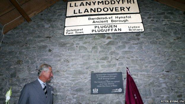 Prince Charles at Llandovery Hub