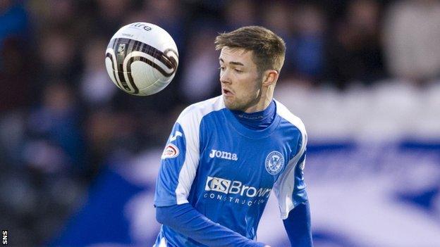 St Johnstone midfielder Gwion Edwards