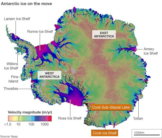 Antarctic map