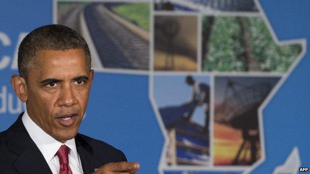 US President Barack Obama speaks following a forum with regional and US business leaders in Dar Es Salaam, Tanzania, 1 July 2013