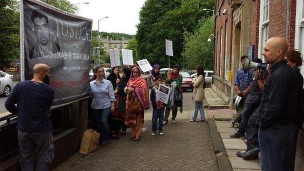 Vigil outside police station in High Wycombe