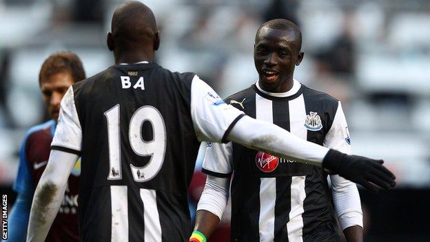 Demba Ba and Papiss Cisse